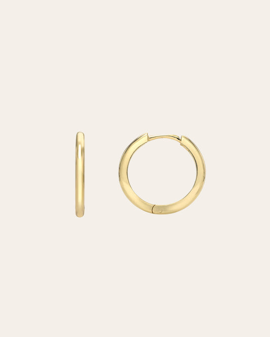 14K Gold Large Huggie Earrings