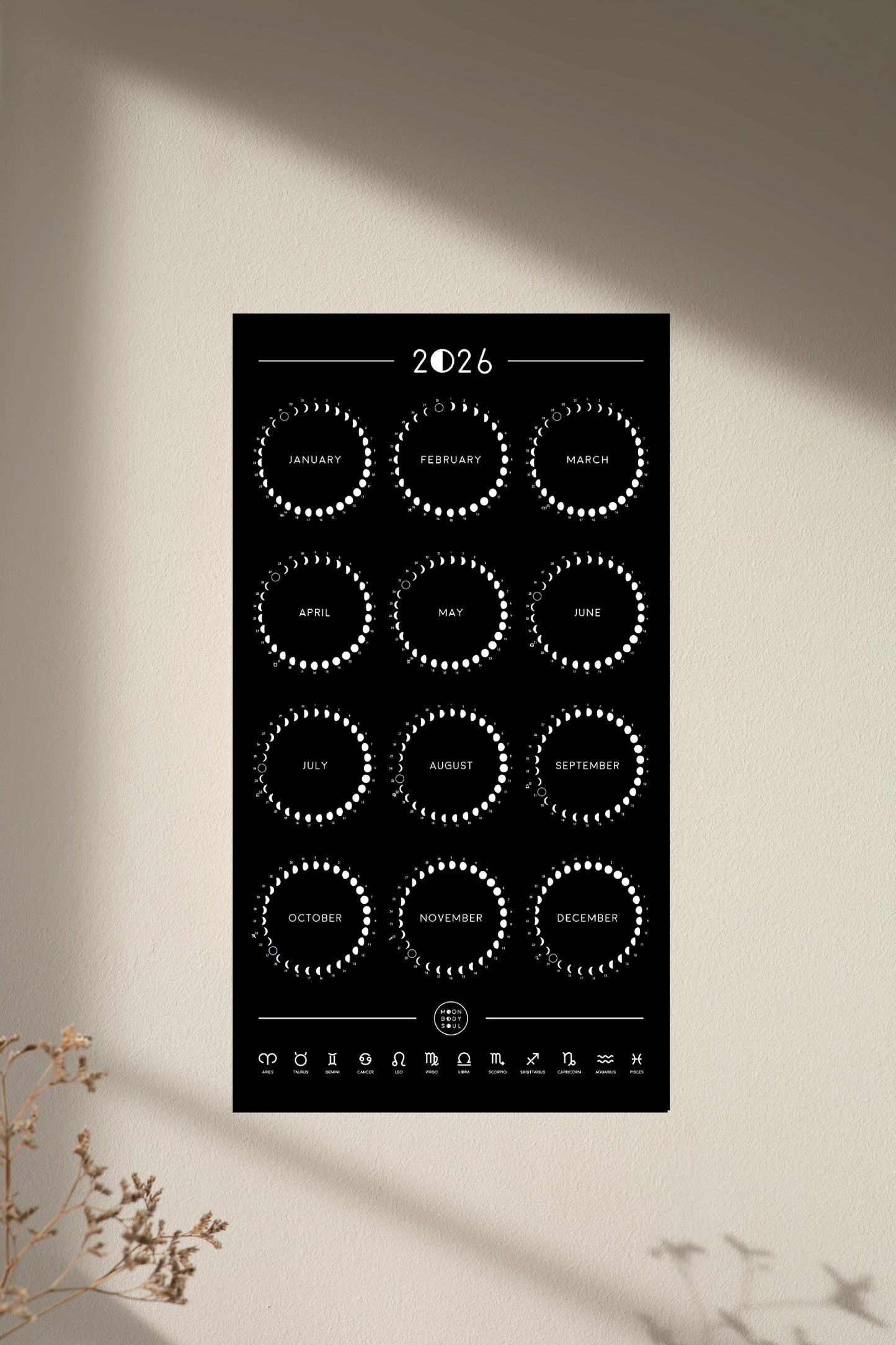 2026 Moon Phase Calendar - PREORDER