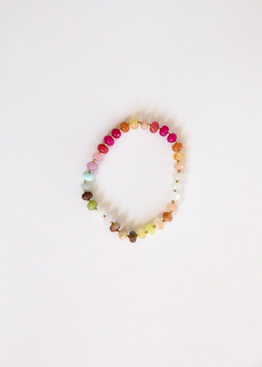 Natural Gemstone Bracelet + 14k Gold Filled Toggle : Sandbar