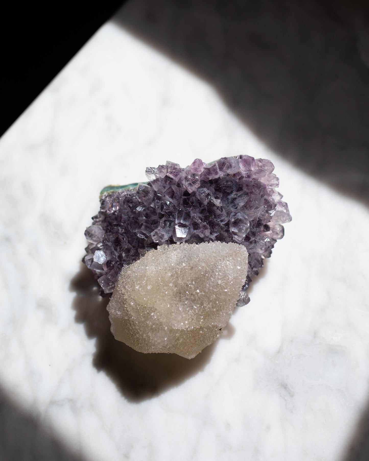 Raw Amethyst with Calcite