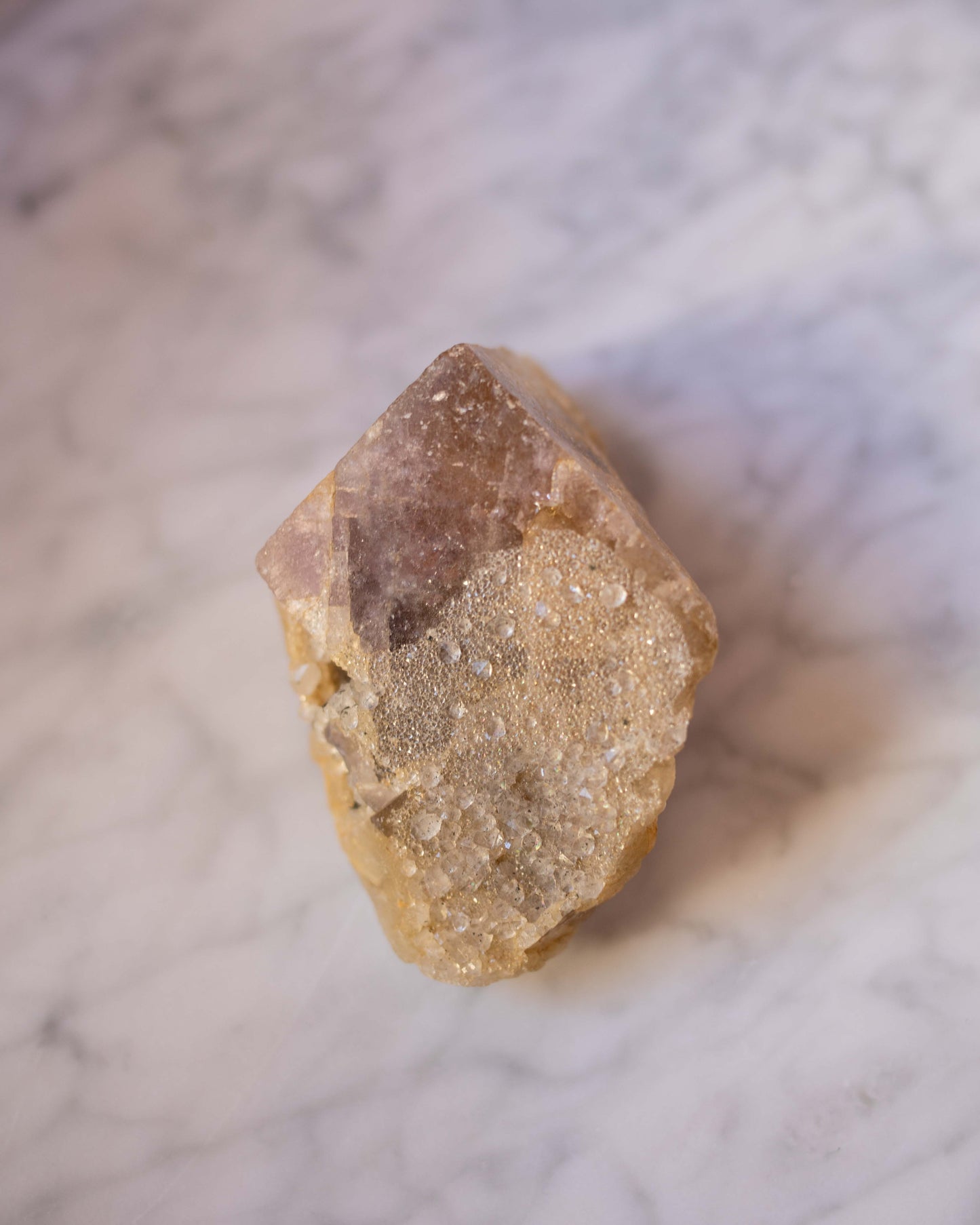 Raw Multicolored Fluorite with Quartz