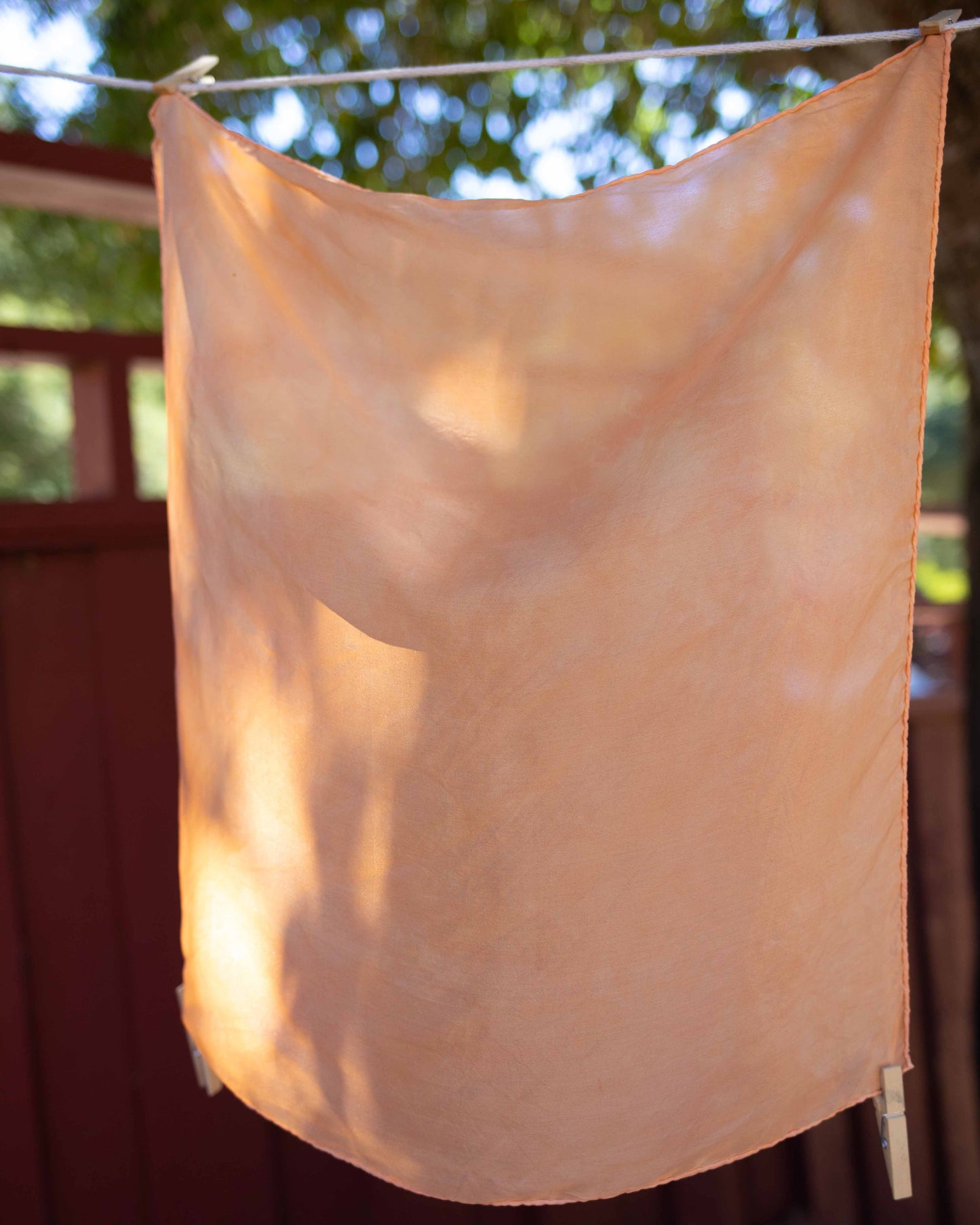 Orange Madder Silk Scarf  (one of a kind - ready to ship)