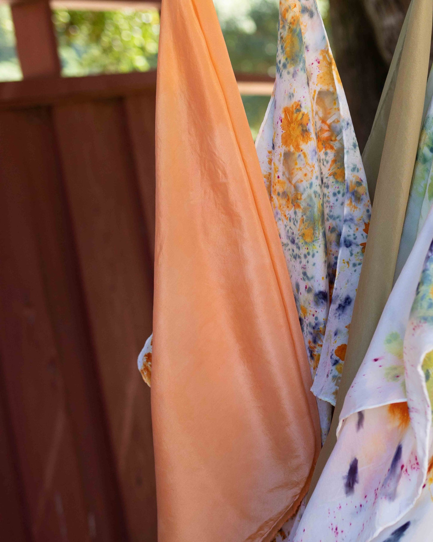 Orange Madder Silk Scarf (one of a kind - ready to ship)