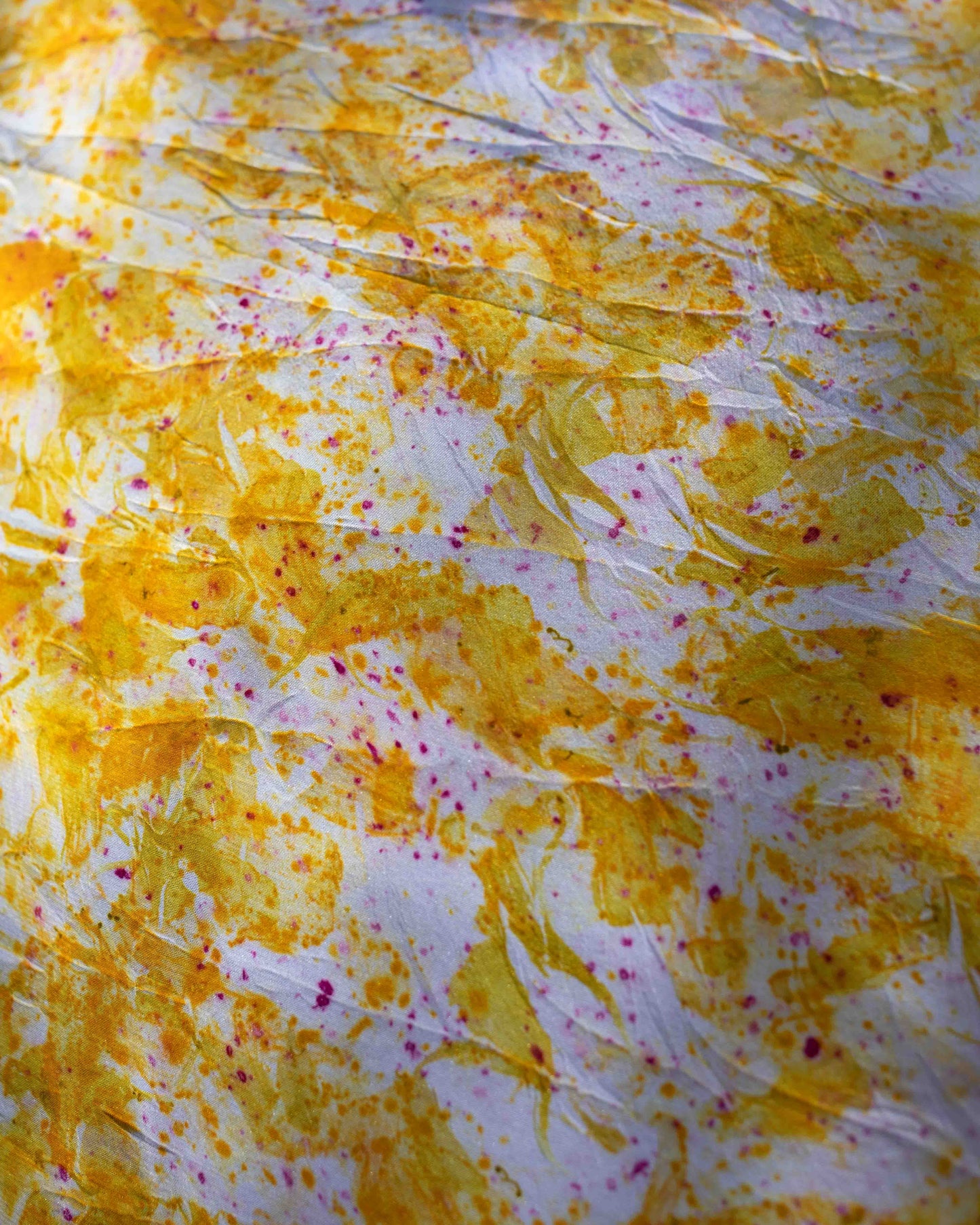 Marigold & Cochineal Silk Scarf (one of kind - ready to ship)
