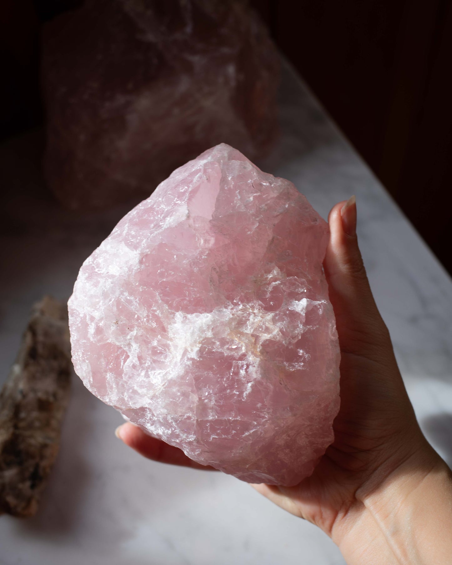Large Raw Rose Quartz - B
