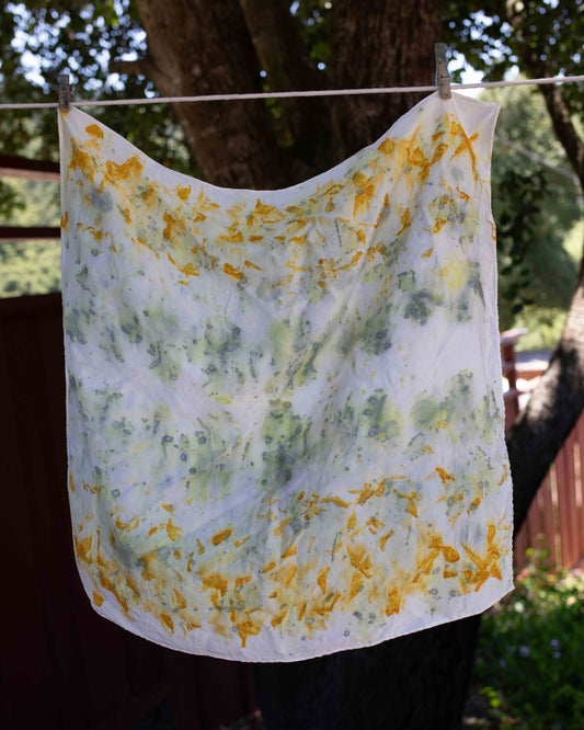 Flower Silk Scarf (one of a kind ready to ship)