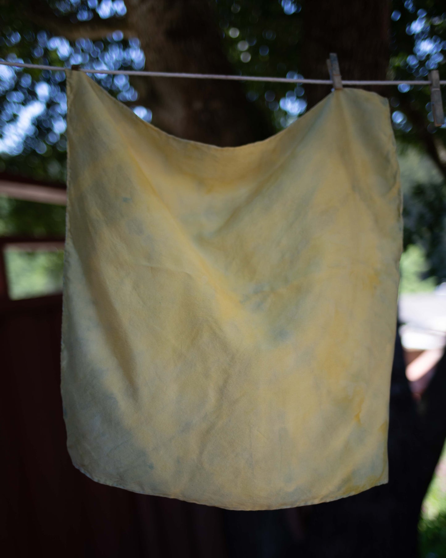 Marigold + Indigo Silk Scarf (one of a kind ready to ship)