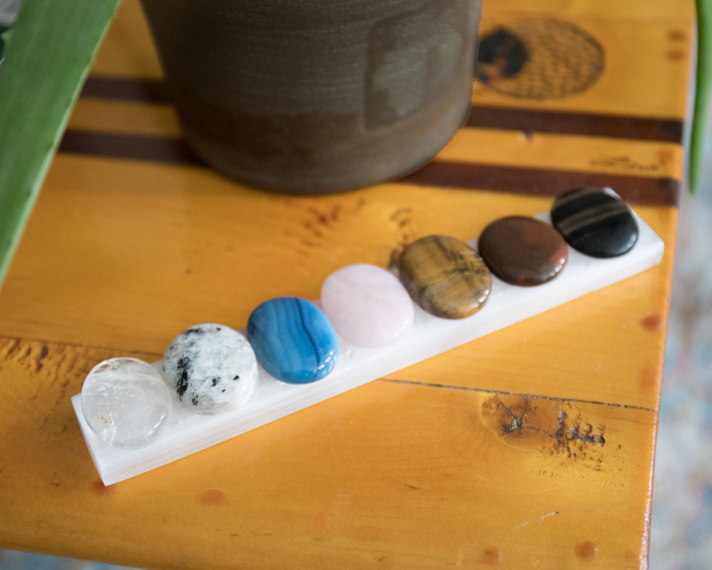 Moon Glow Selenite Ruler