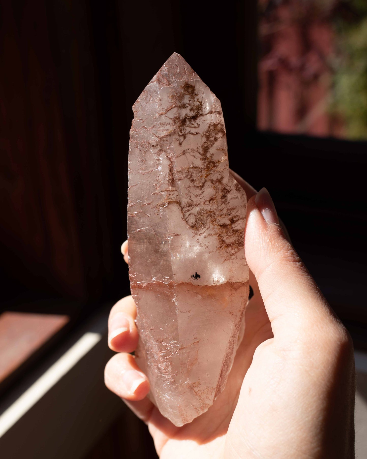 Hydrothermally Etched Scarlet Temple Lemurian (+UV REACTIVE!)