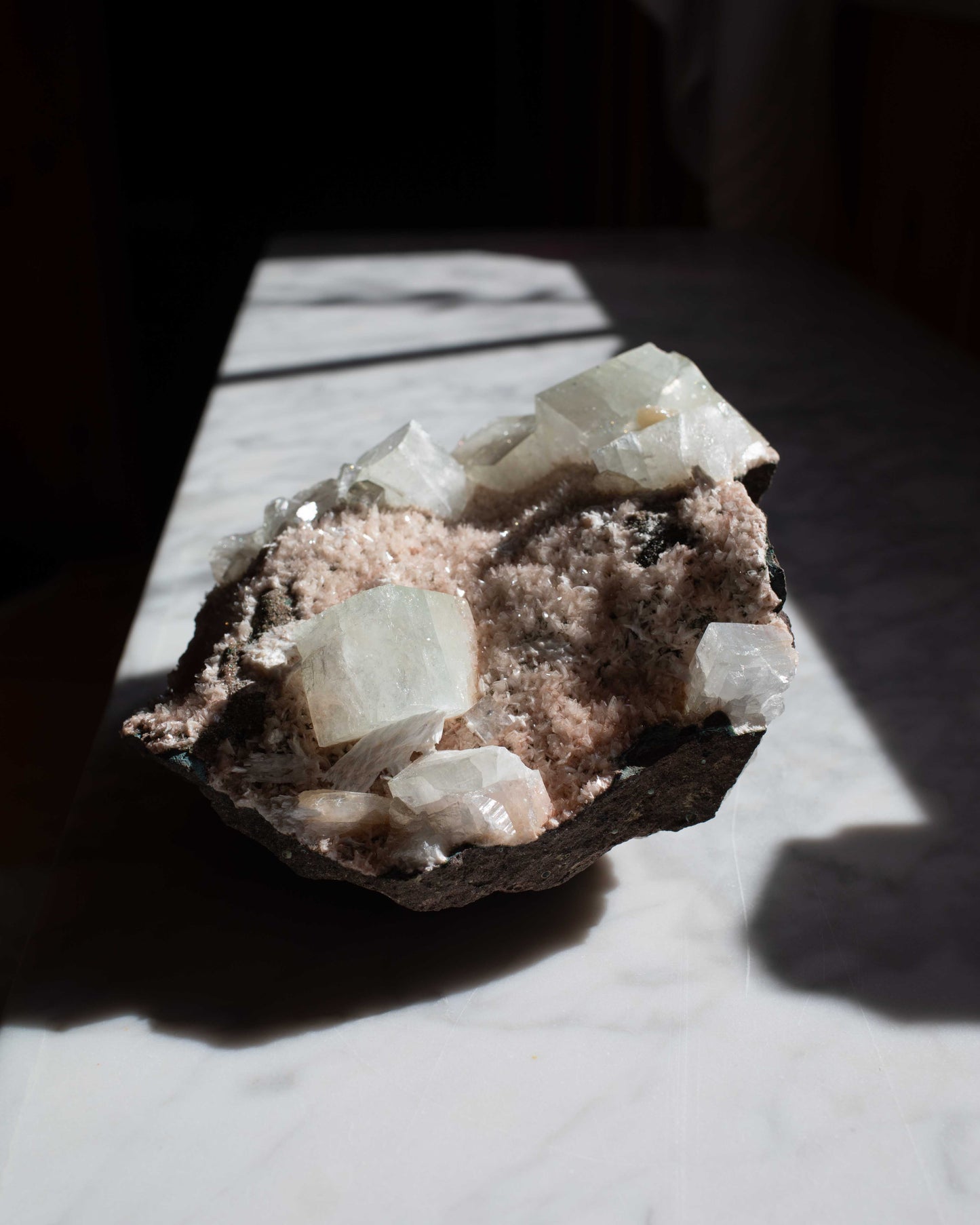 Large Apophyllite + Stilbite Cluster