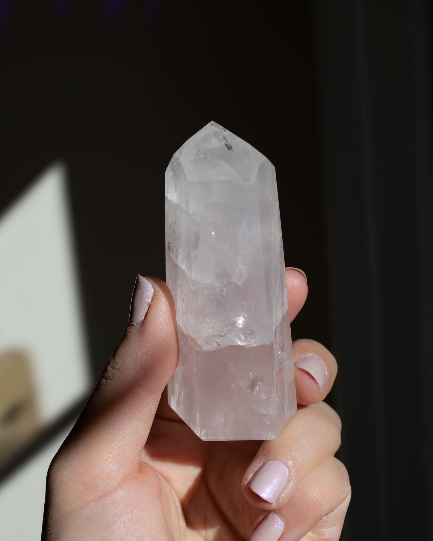 Small Rose Quartz Tower