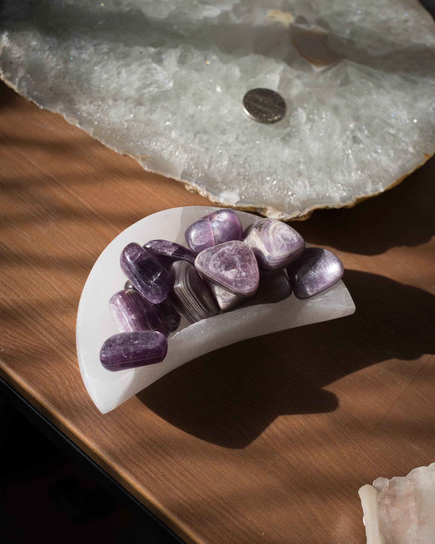 Selenite Moon Bowl
