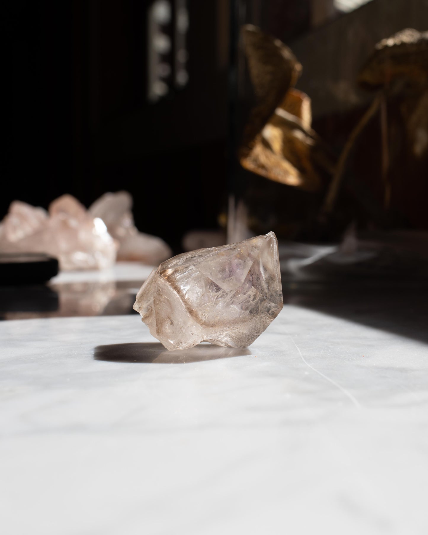 Smokey Quartz with Amethyst
