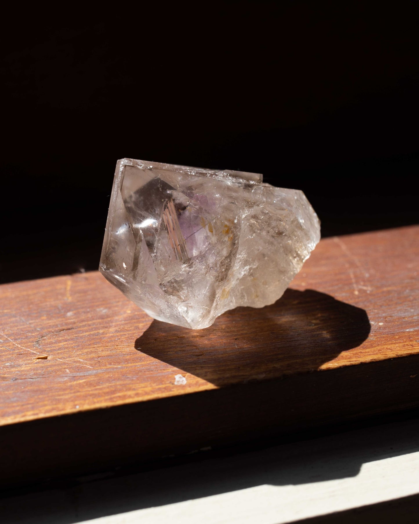Smokey Quartz with Amethyst