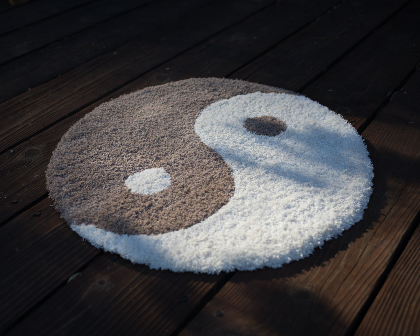 Neutral Yin Yang Ceremonial Mediation Rug - preorder