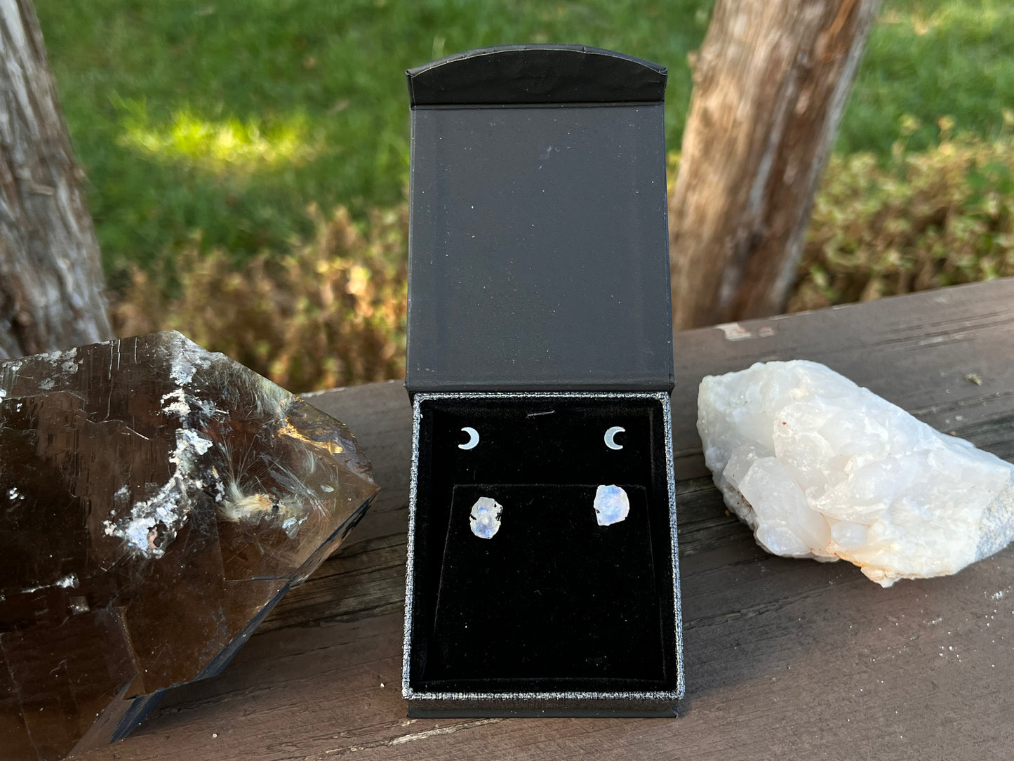 Moonstone Goddess Earring Set - ready to ship!!