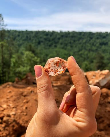 Arkansas Clear Quartz Crystal - self mined - Small Crystal Point