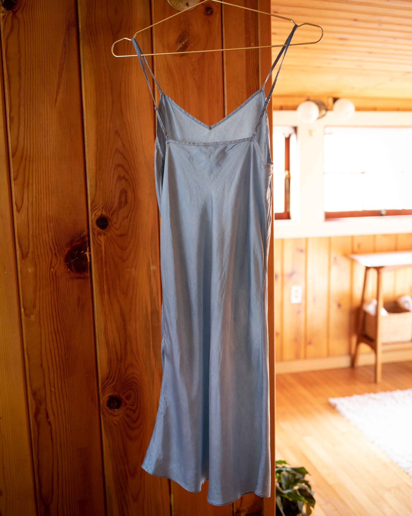 Indigo Charmeuse Silk Slip- PREORDER