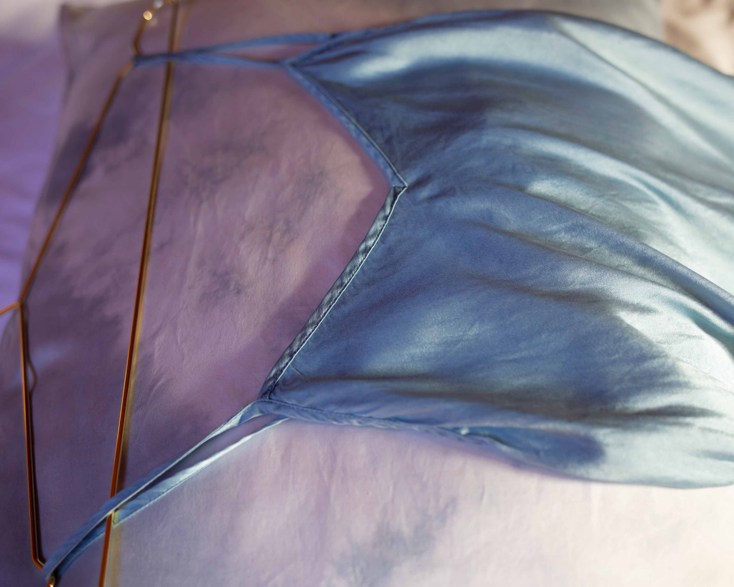Indigo Charmeuse Silk Slip- PREORDER
