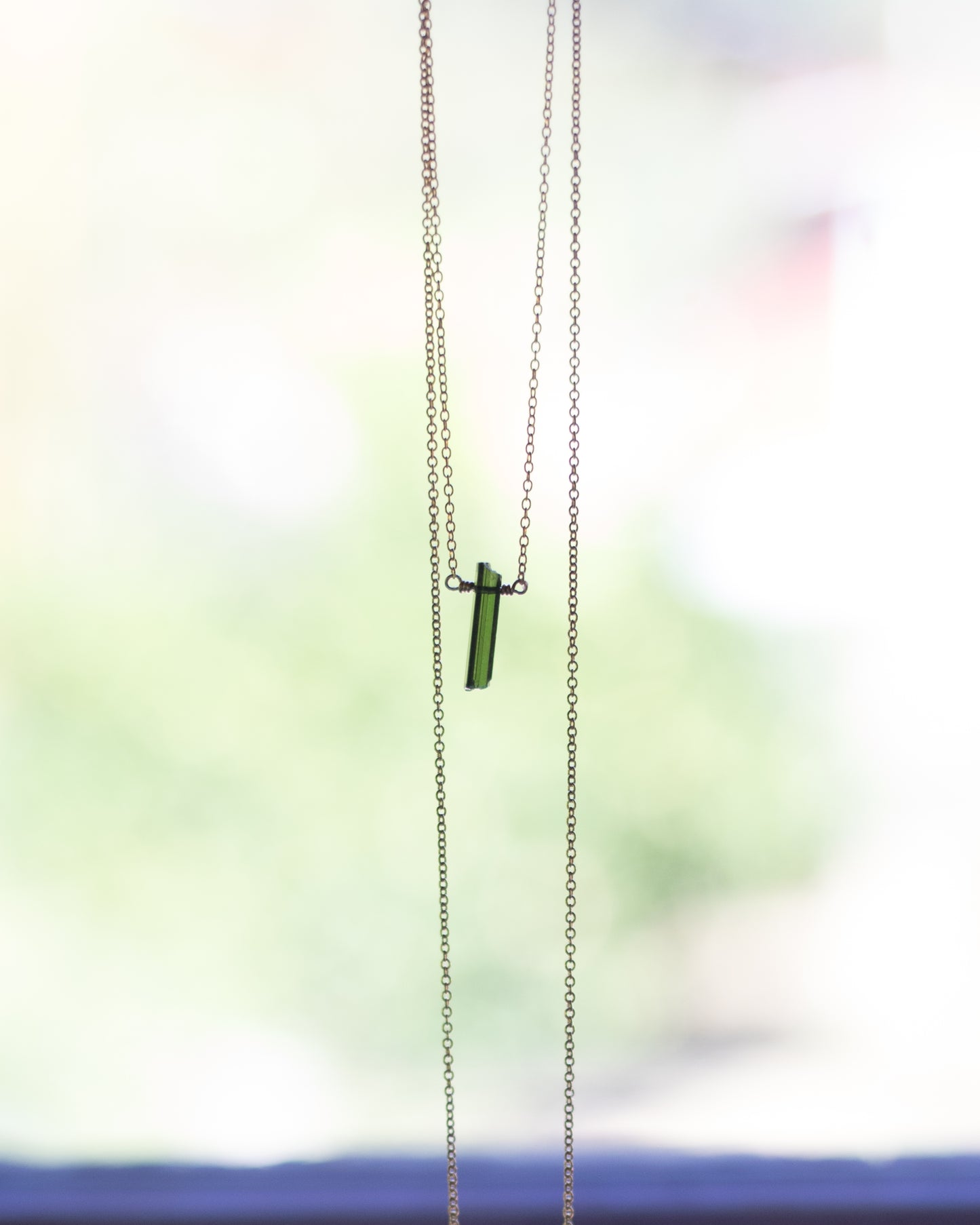 Green Tourmaline Necklace - ready to ship + preorder