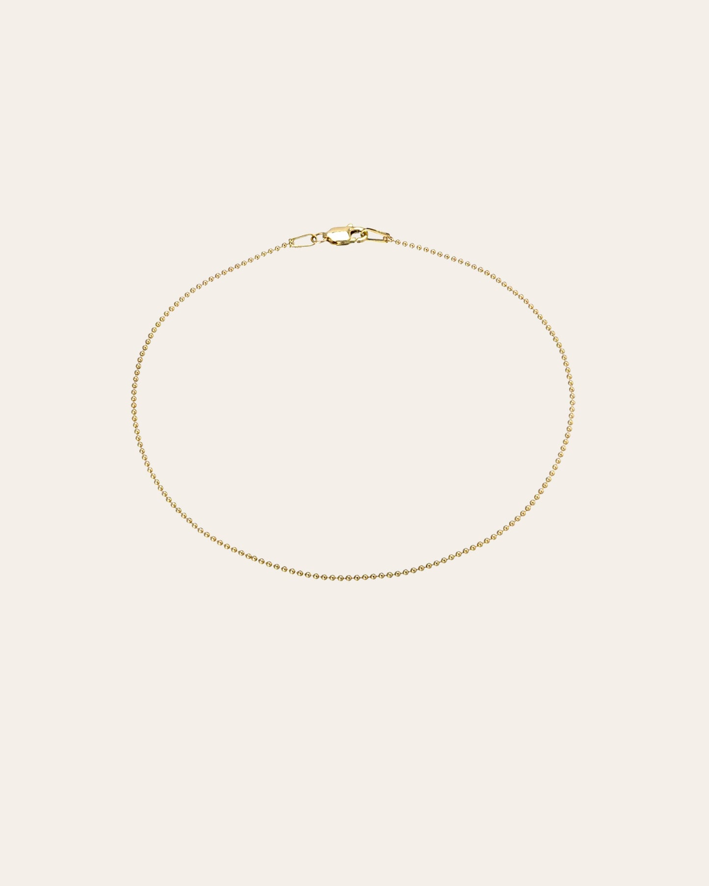 14k Gold Ball Chain Anklet