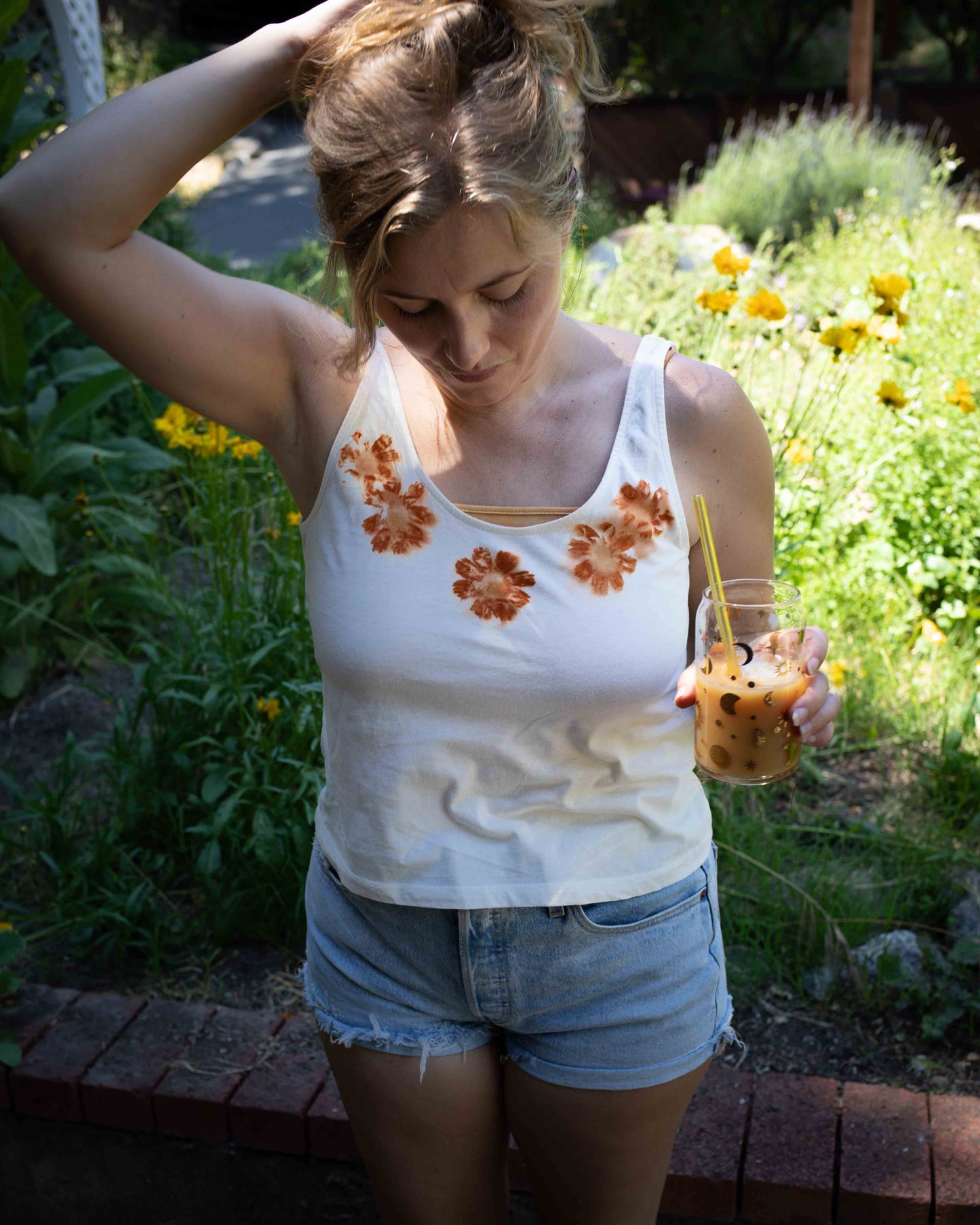 Organic Cotton Coreopsis Tank (one of a kind ready to ship)