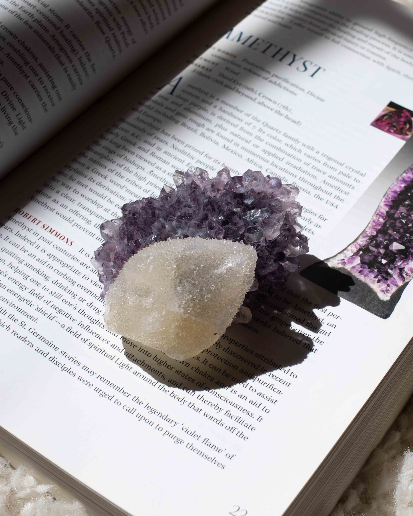 Raw Amethyst with Calcite