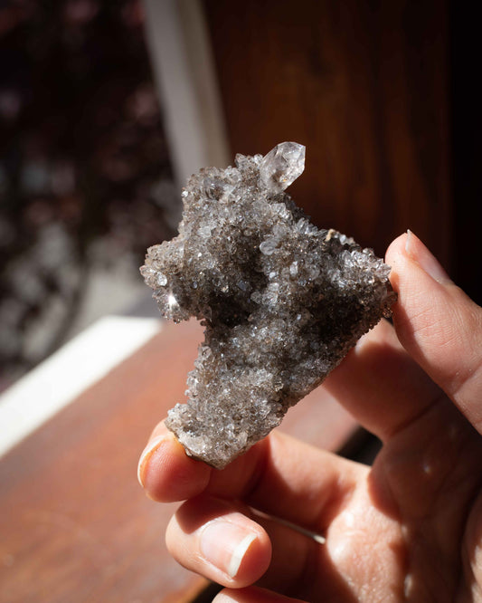 Raw Amethyst with Quartz Crystals