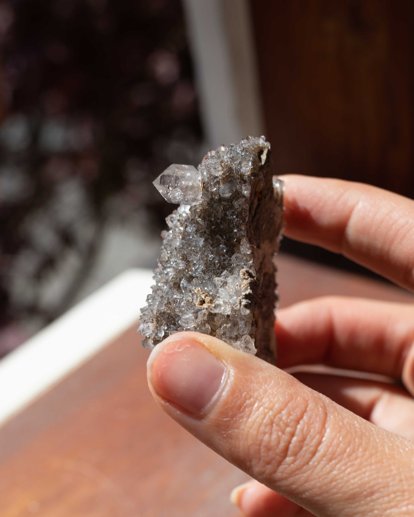 Raw Amethyst with Quartz Crystals