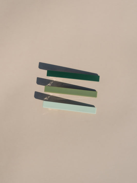 Evie Hair Clips - Green Tones