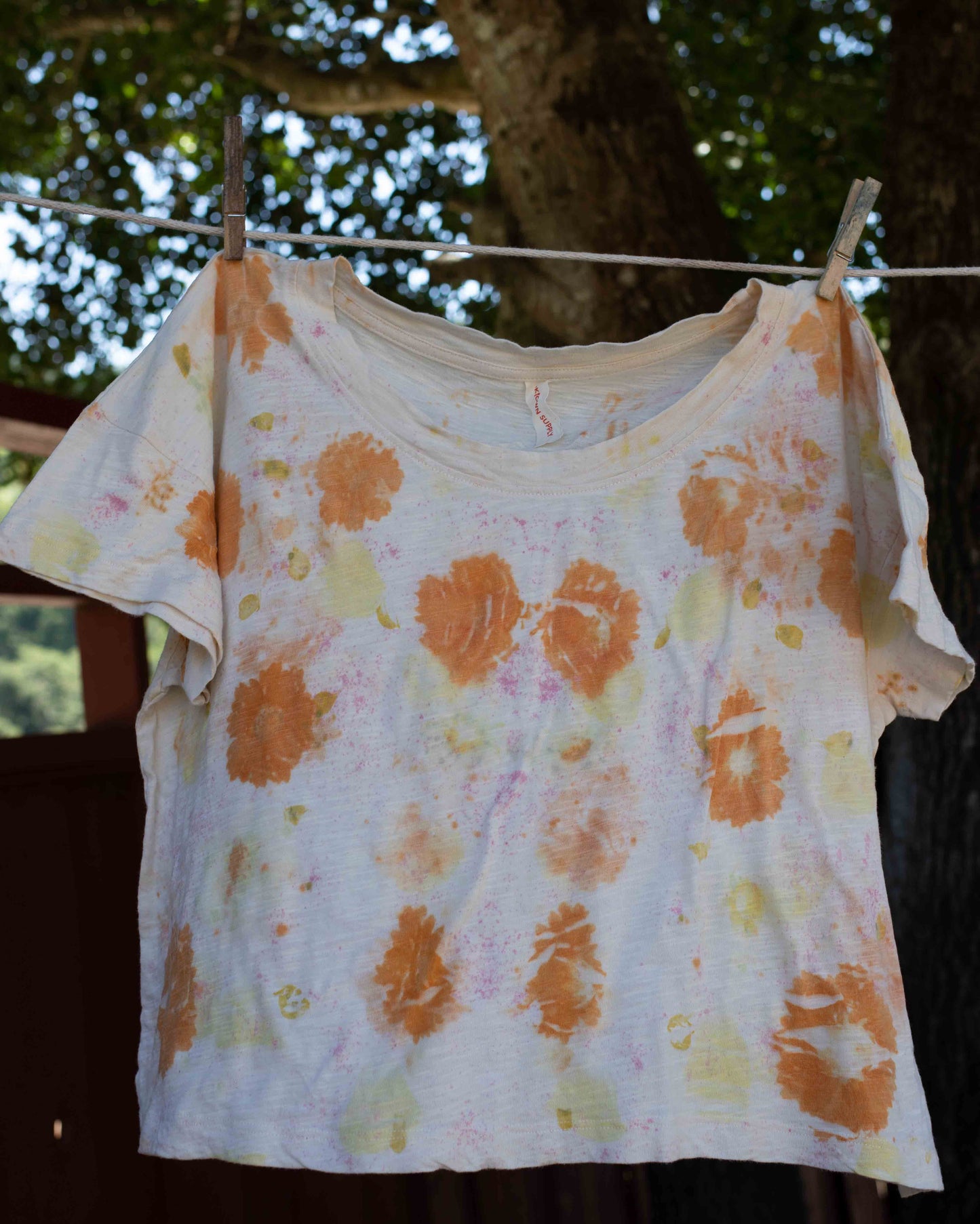 Organic Cotton Flower Tee (one of a kind ready to ship)