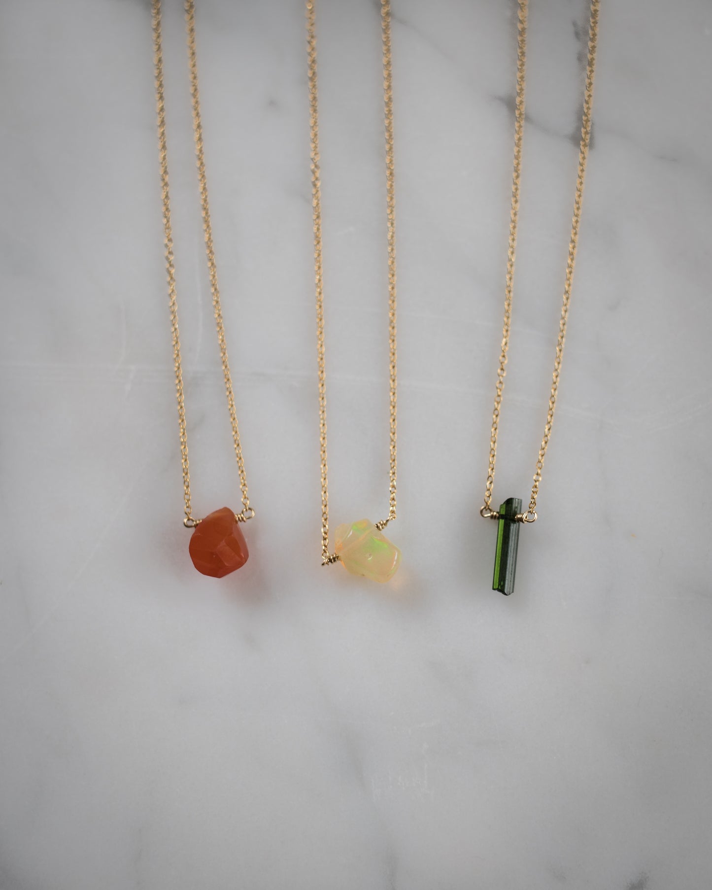 Green Tourmaline Necklace - ready to ship + preorder