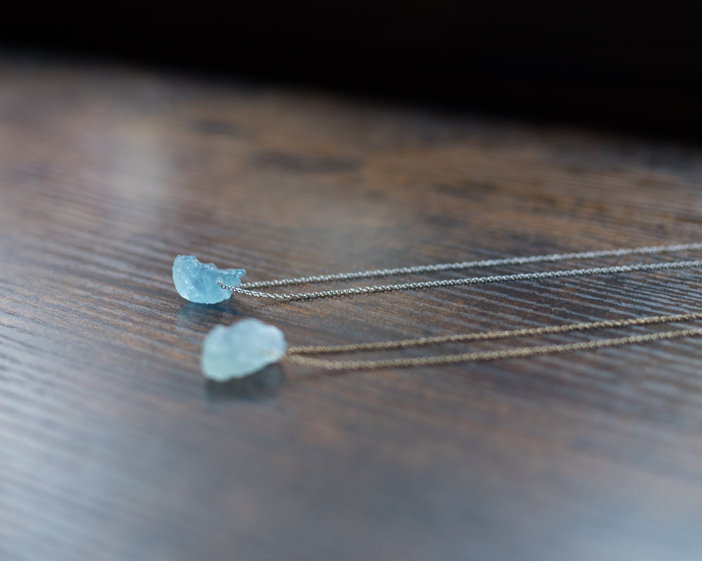 Raw Aquamarine Necklace - ready to ship