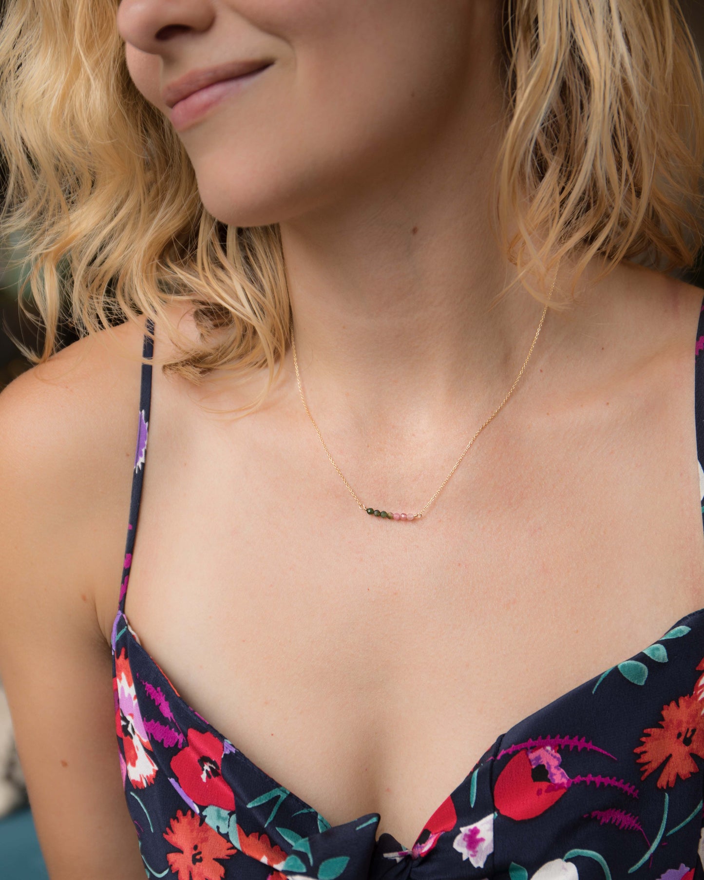 Watermelon Tourmaline Ombré Necklace - PREORDER