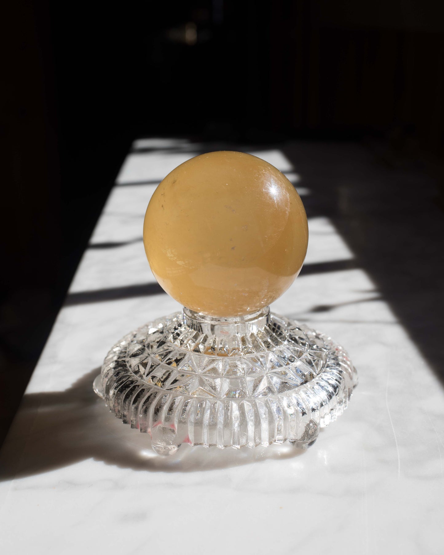 Vintage Crystal Sphere Holder H