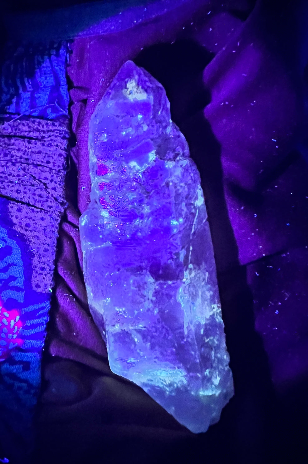 Hydrothermally Etched Scarlet Temple Lemurian (+UV REACTIVE!)