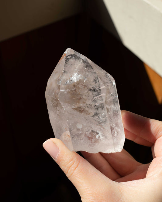 Clear Quartz Point with Cluster