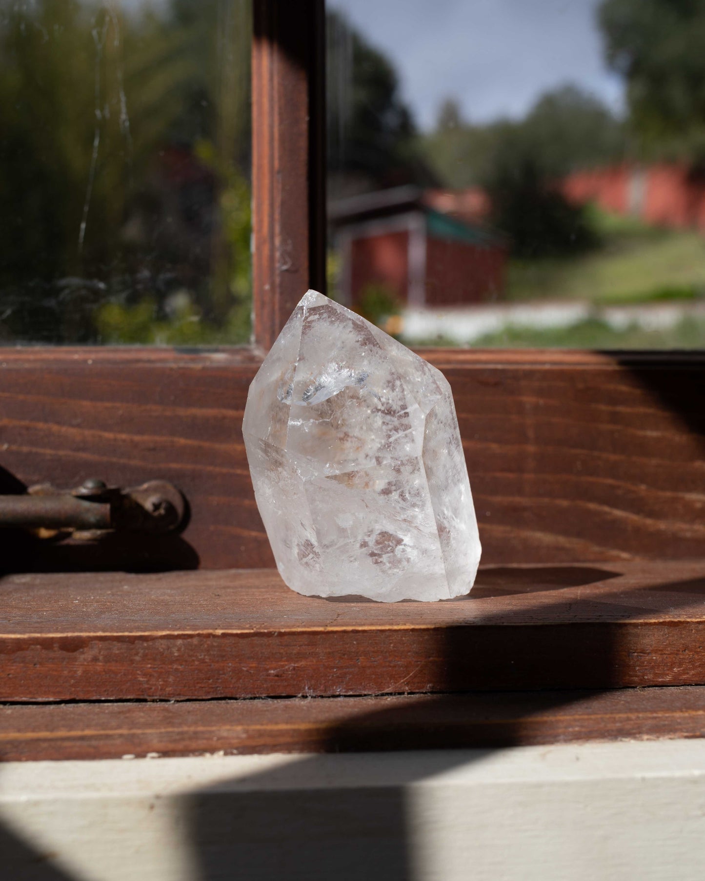 Clear Quartz Point with Cluster