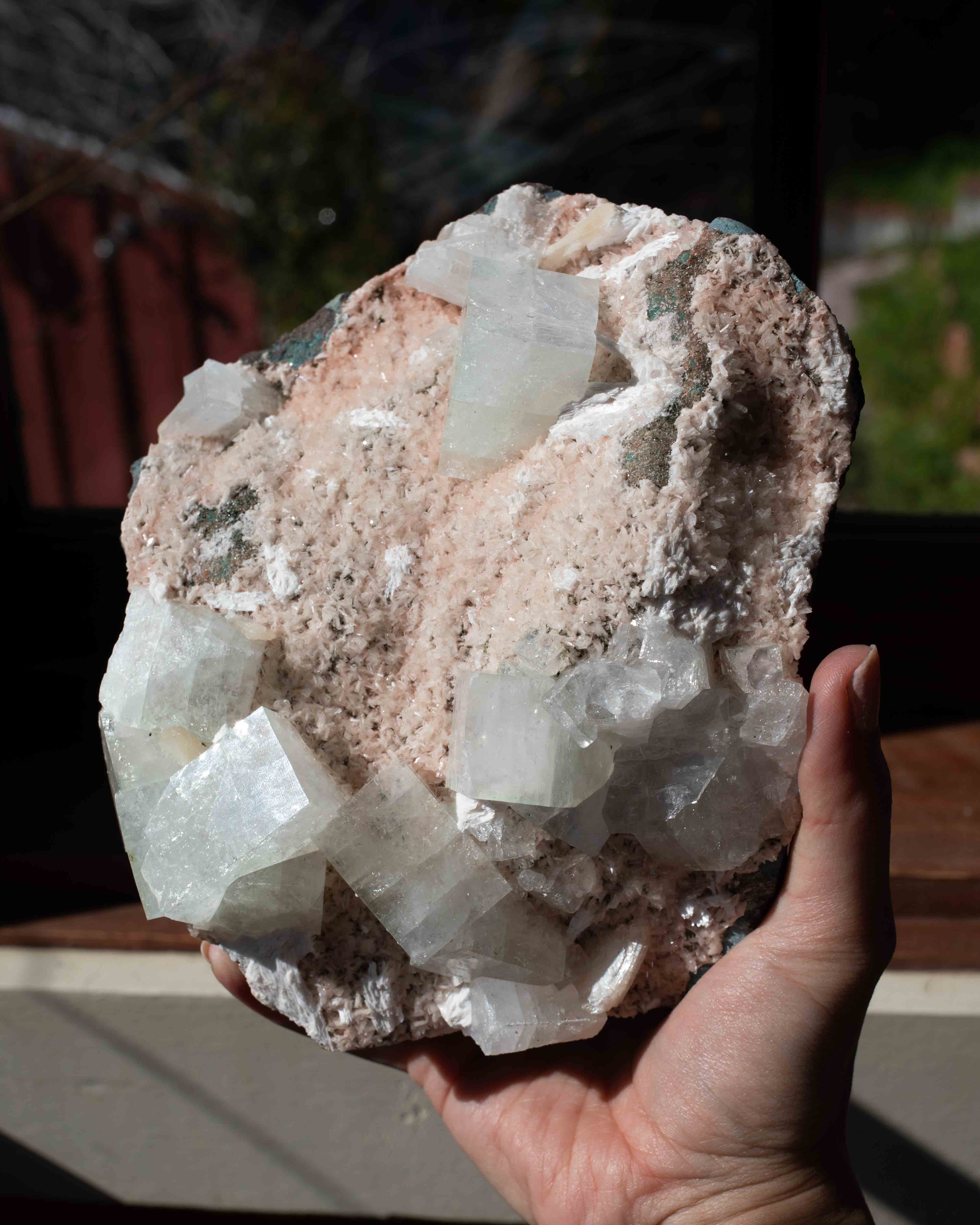 Apophyllite with on sale stillbite large cluster