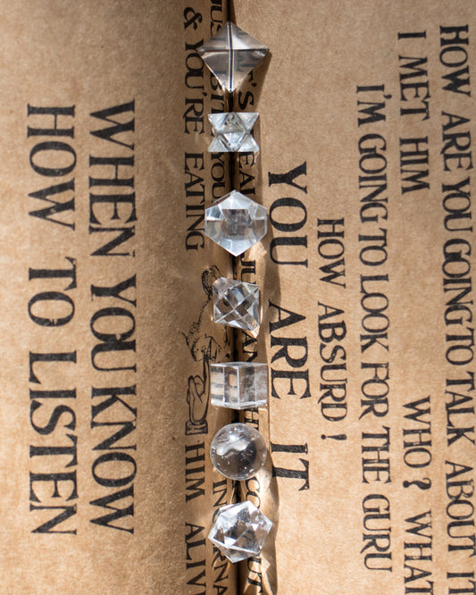 Clear Quartz Platonic Solid