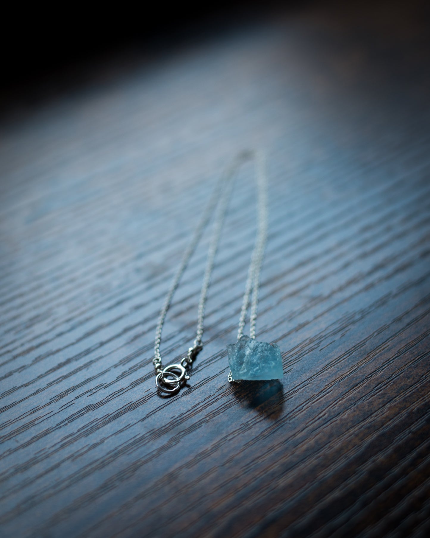 Raw Aquamarine Necklace - ready to ship