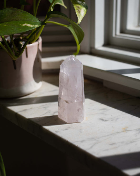 Small Rose Quartz Tower