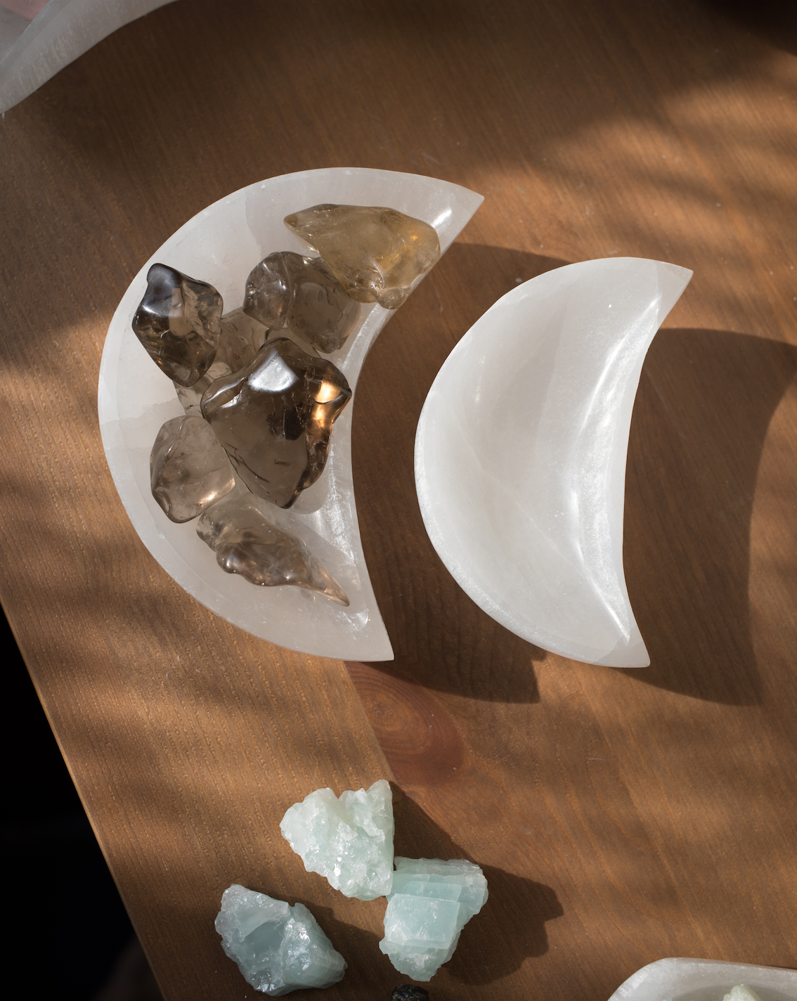 Selenite Moon Bowl