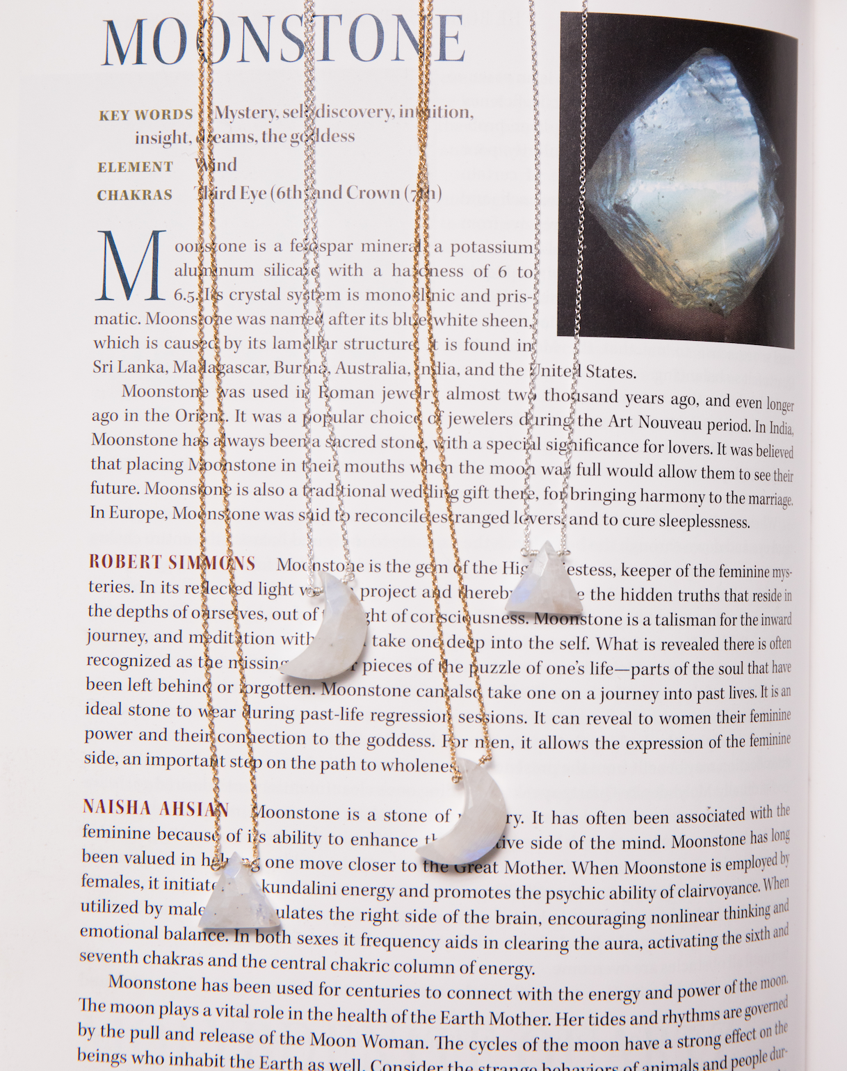 Moonstone Triangle Necklace - preorder