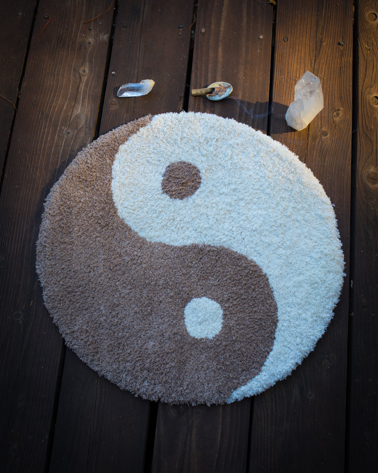Neutral Yin Yang Ceremonial Mediation Rug - preorder