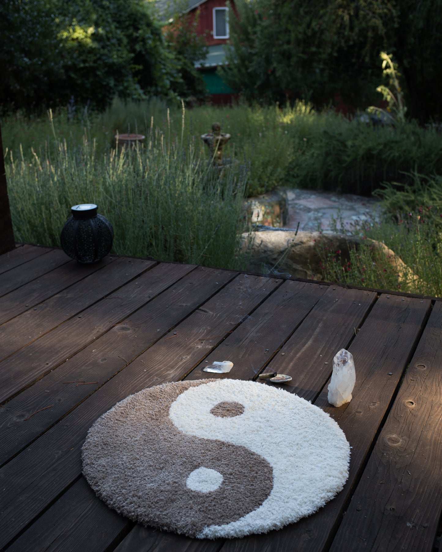 Neutral Yin Yang Ceremonial Mediation Rug - preorder