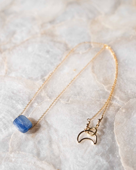 Blue Kyanite Necklace - Custom Length  Preorder