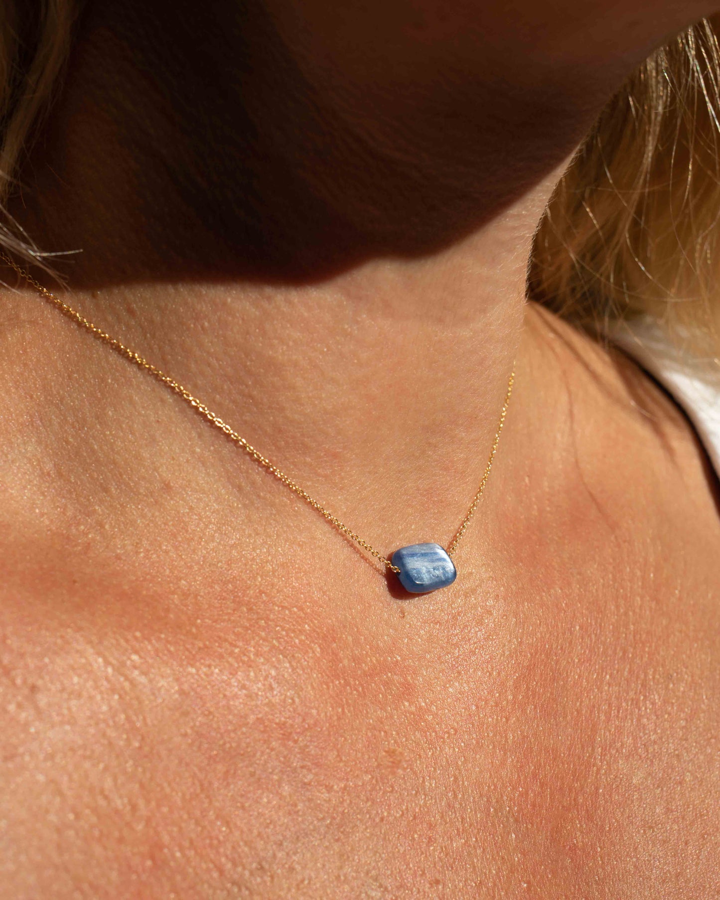 Blue Kyanite Necklace - Custom Length  Preorder